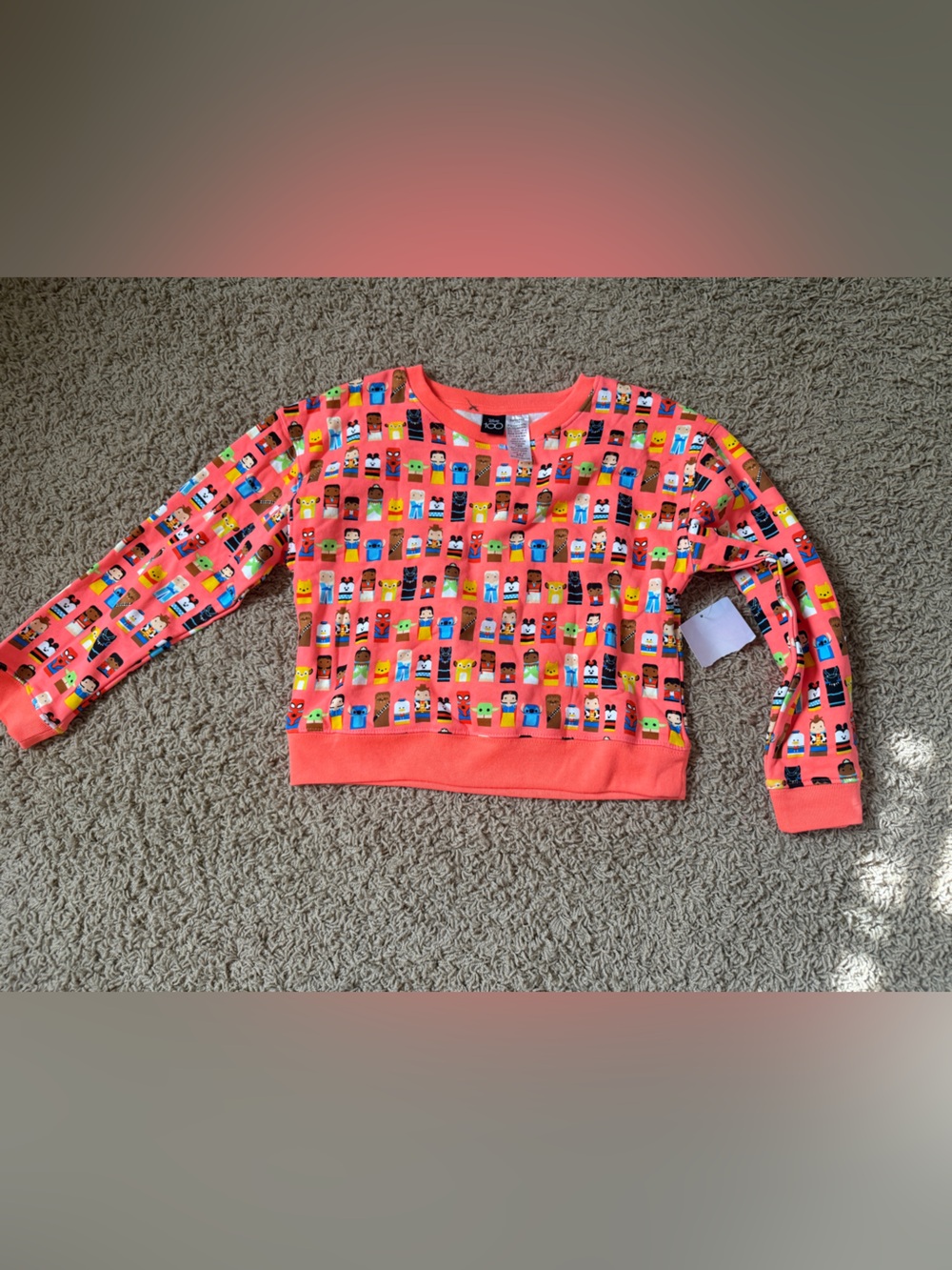 Disney Coral Pullover Sweatshirt 9/10y